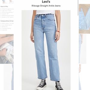 SOLD Levi’s Ribcage Premium Straight Ankle Jeans